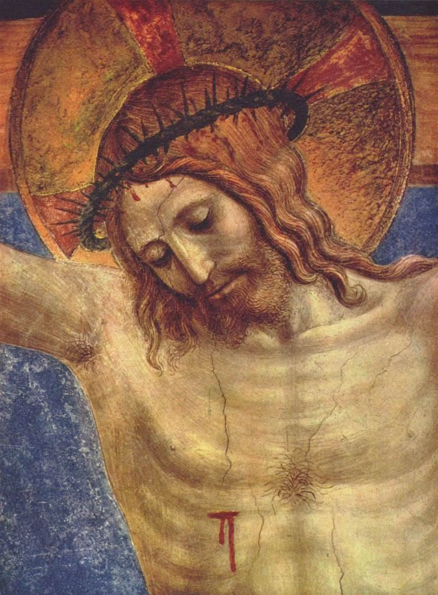 Fra Angelico, Christ on the Cross Adored by Saint Dominic (detail)